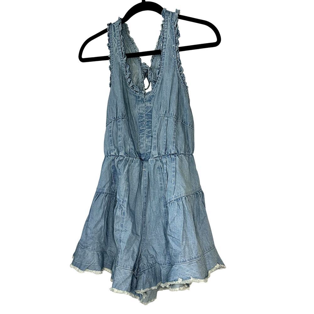 Free People – We The Free “Nikita” Romper (Denim/Blue)– XS